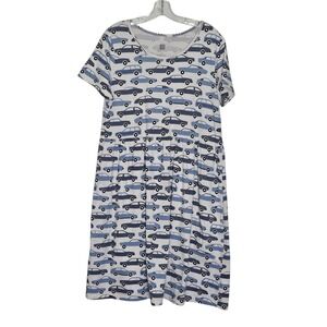 Winter‎ Water Factory Organic Cotton Car Novety Dress L USA Made Stretchy Rare